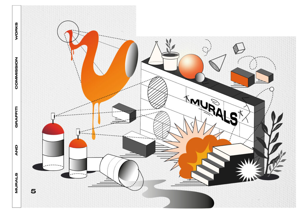 Presentazione Murales e graffiti Interno undici reggio emilia, realizzazione dipinti murari per aziende e privati